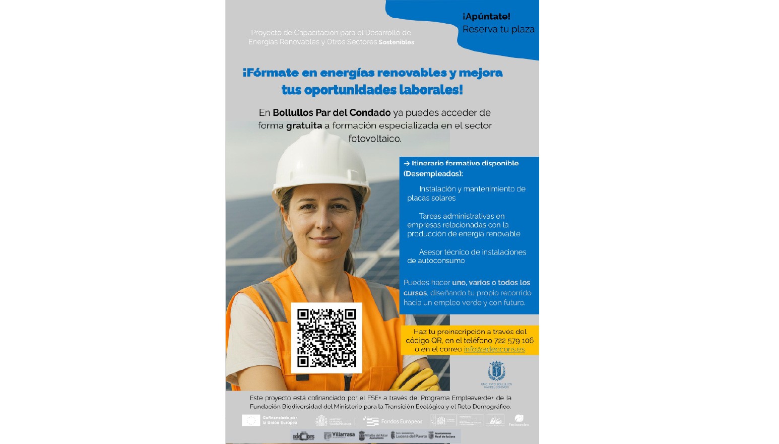 CURSOS DE FORMACIÓN PARA EL IMPULSO DEL "EMPLEO VERDE"