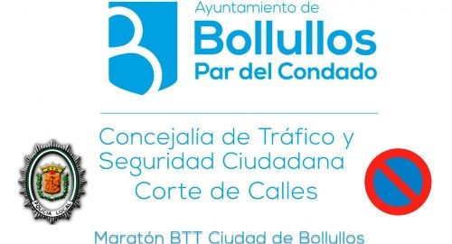 Prohibiciones y restricciones de aparcamientos con motivo de la IX MARATÓN BTT - Sábado 27 febrero 2