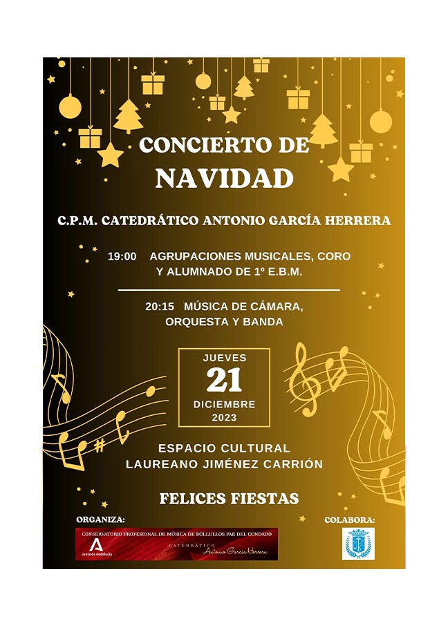 CONCIERTOS DE NAVIDAD DEL C.P.M. CATEDRÁTICO ANTONIO GARCÍA HERRERA
