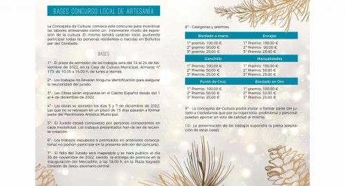 BASES DEL CONCURSO LOCAL DE ARTESANÍA NAVIDAD 2022