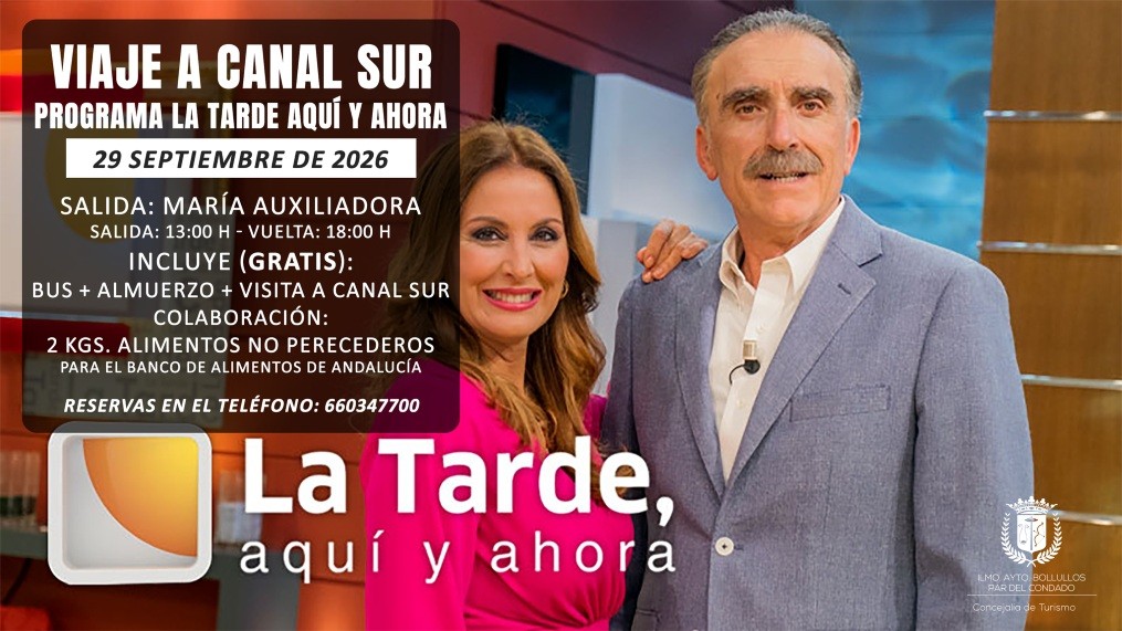 ASISTE COMO PÚBLICO AL PROGRAMA "LA TARDE, AQUÍ Y AHORA" DE CANAL SUR – SEPTIEMBRE 2026