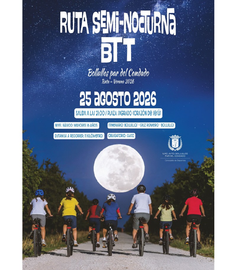 RUTA SEMI-NOCTURNA BTT – VERANO 2026