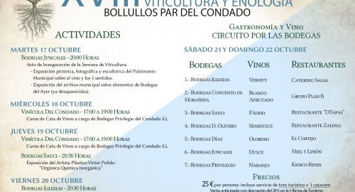 XVIII SEMANA DE VITICULTURA DE BOLLULLOS PAR DEL CONDADO - Información