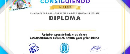 LOS NIÑOS Y NIÑAS DE BOLLULLOS TENDRÁN SU DIPLOMA "JUNTOS LO ESTAMOS CONSIGUIENDO"