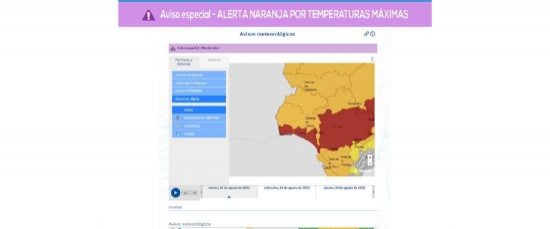 AVISO METEOROLÓGICO POR OLA DE CALOR EN EL CONDADO - Agosto 2025