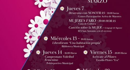 AMPLIO ABANICO DE ACTIVIDADES PARA CELEBRAR EL DÍA DE LA MUJER 2019