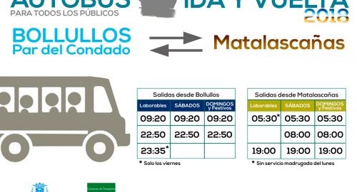 HORARIOS AUTOBUSES DESTINO MATALASCAÑAS – VERANO 2018