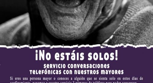 ¡NO ESTÁIS SOLOS! SERVICIO DE CONVERSACIONES TELEFÓNICA CON NUESTROS MAYORES