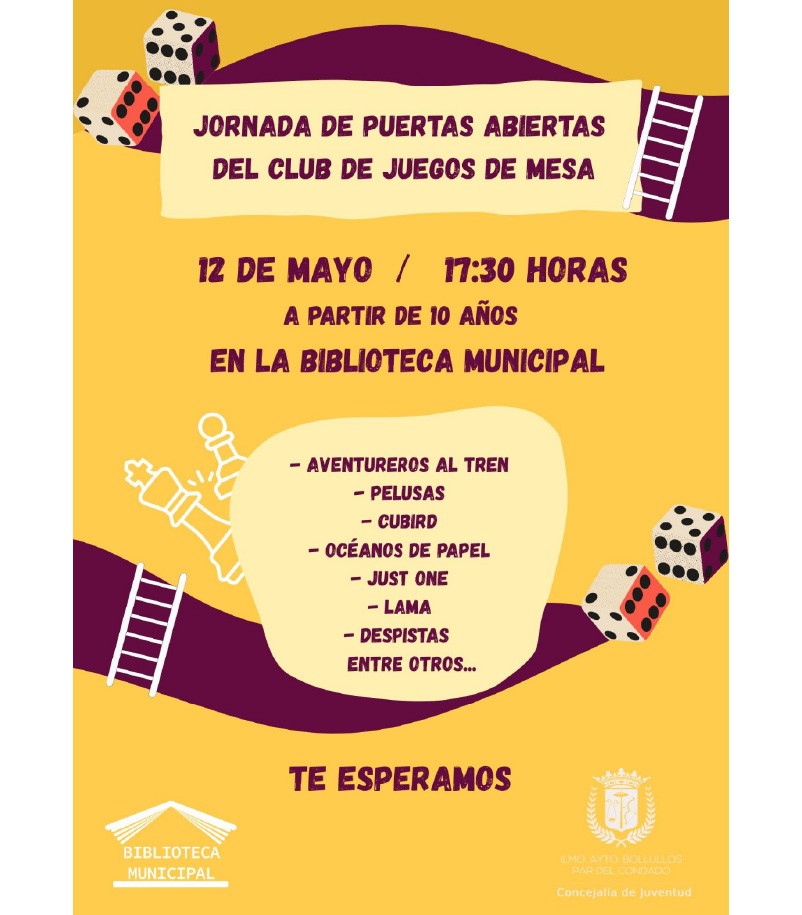 JORNADA DE PUERTAS ABIERTAS EN EL CLUB DE JUEGOS DE MESA 2025