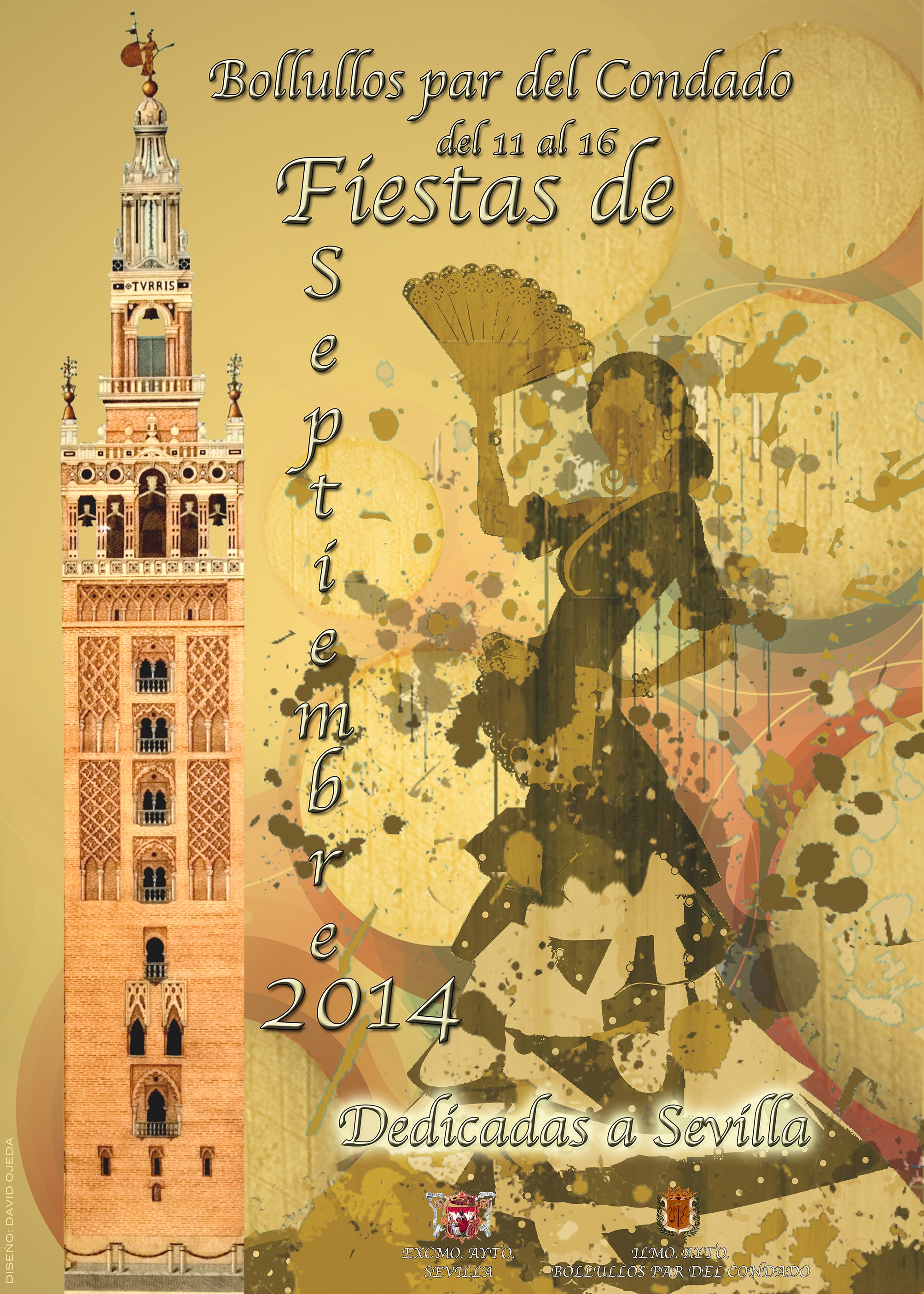 Cartel Fiestas de Septiembre, dedicadas a Sevilla. PROGRAMACIÓN FERIA