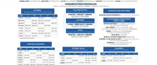 APERTURA DEL PLAZO DE INSCRIPCIÓN EN LAS ESCUELAS DEPORTIVAS MUNICIPALES 2025/2026