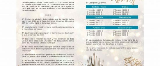 BASES DEL CONCURSO LOCAL DE ARTESANÍA NAVIDAD 2022