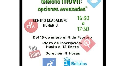 Curso “Manejo del teléfono móvil” opciones avanzadas