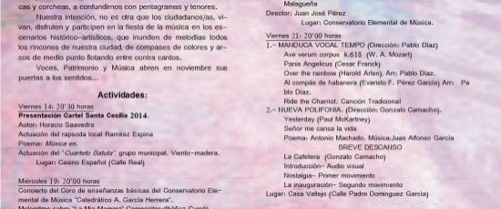LA CONCEJALÍA DE EDUCACIÓN PRESENTA EN LA NOCHE DE HOY EL CARTEL ANUNCIADOR DE LAS ACTIVIDADES CON M