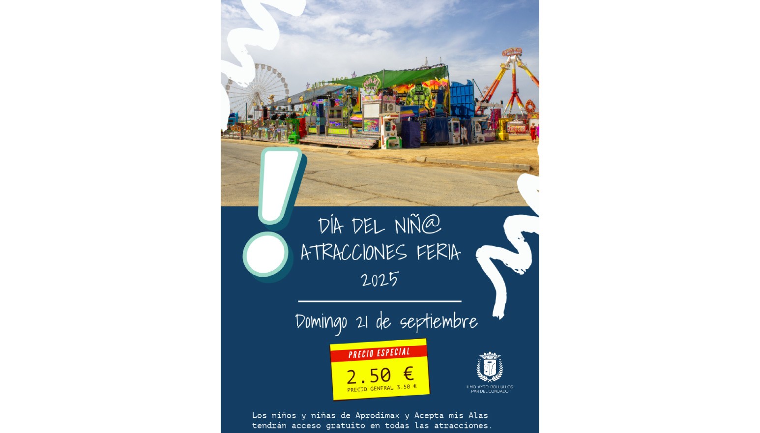 DÍA DEL NIÑ@ EN LAS ATRACCIONES DE FERIA DOMINGO 21 DE SEPTIEMBRE