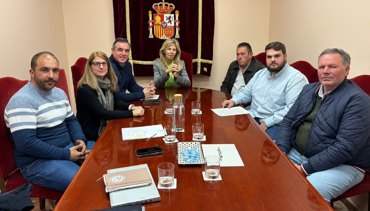 ALCALDE Y VITICULTORES RECLAMAN AYUDAS PARA EL VIÑEDO A LA SUBDELEGADA DEL GOBIERNO