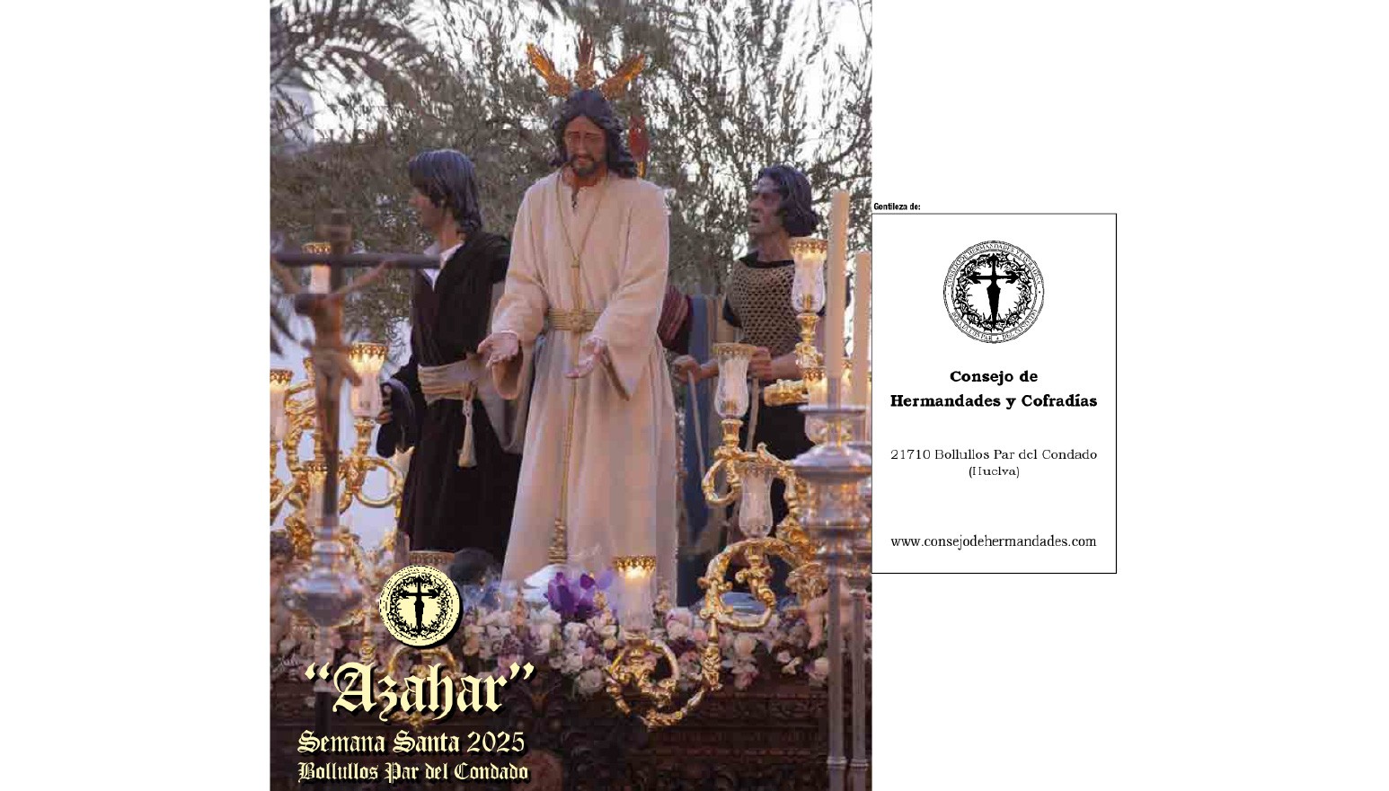 AYUNTAMIENTO Y CONSEJO DE HERMANDADES Y COFRAFÍAS PRESENTAN LA REVISTA “AZAHAR”