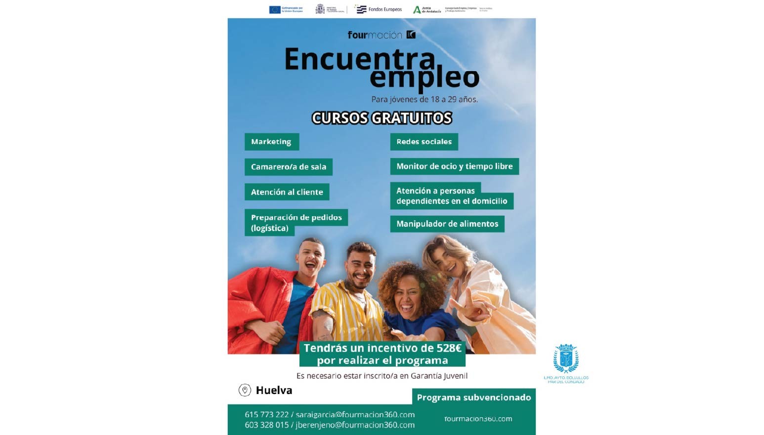 OPORTUNIDAD FORMATIVA PARA JÓVENES DE ENTRE 18 Y 29 AÑOS