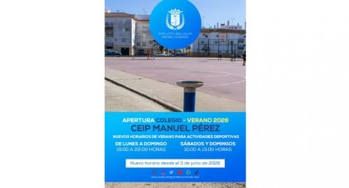 APERTURA DEL CEIP MANUEL PÉREZ PARA ACTIVIDADES GRATUITAS DEPORTIVAS Y DE OCIO 2026