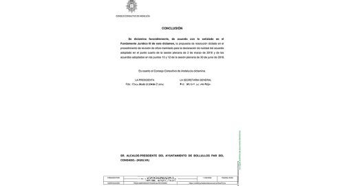 EL CONSEJO CONSULTIVO DE ANDALUCÍA DA LA RAZÓN AL AYUNTAMIENTO