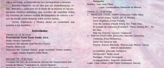 LA CONCEJALÍA DE EDUCACIÓN PRESENTA EN LA NOCHE DE HOY EL CARTEL ANUNCIADOR DE LAS ACTIVIDADES CON M