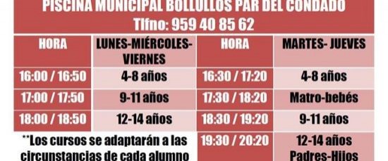 CURSOS DE NATACION PARA NIÑOS