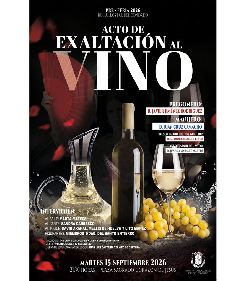 ACTO DE EXALTACIÓN AL VINO 2026