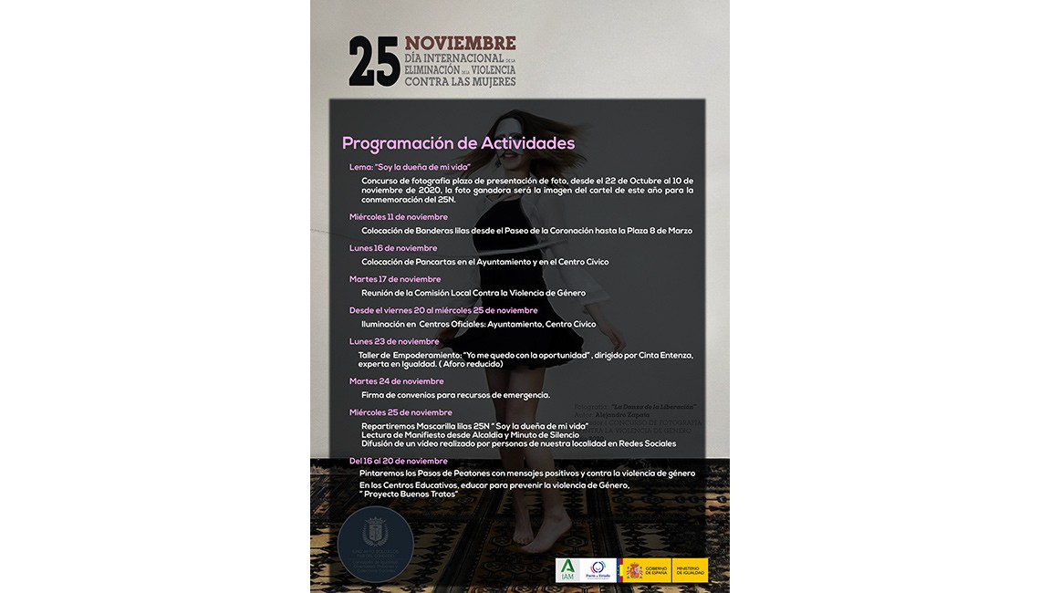 EL AYUNTAMIENTO PRESENTA UNA EXTENSA PROGRAMACIÓN CON MOTIVO DEL 25 DE NOVIEMBRE