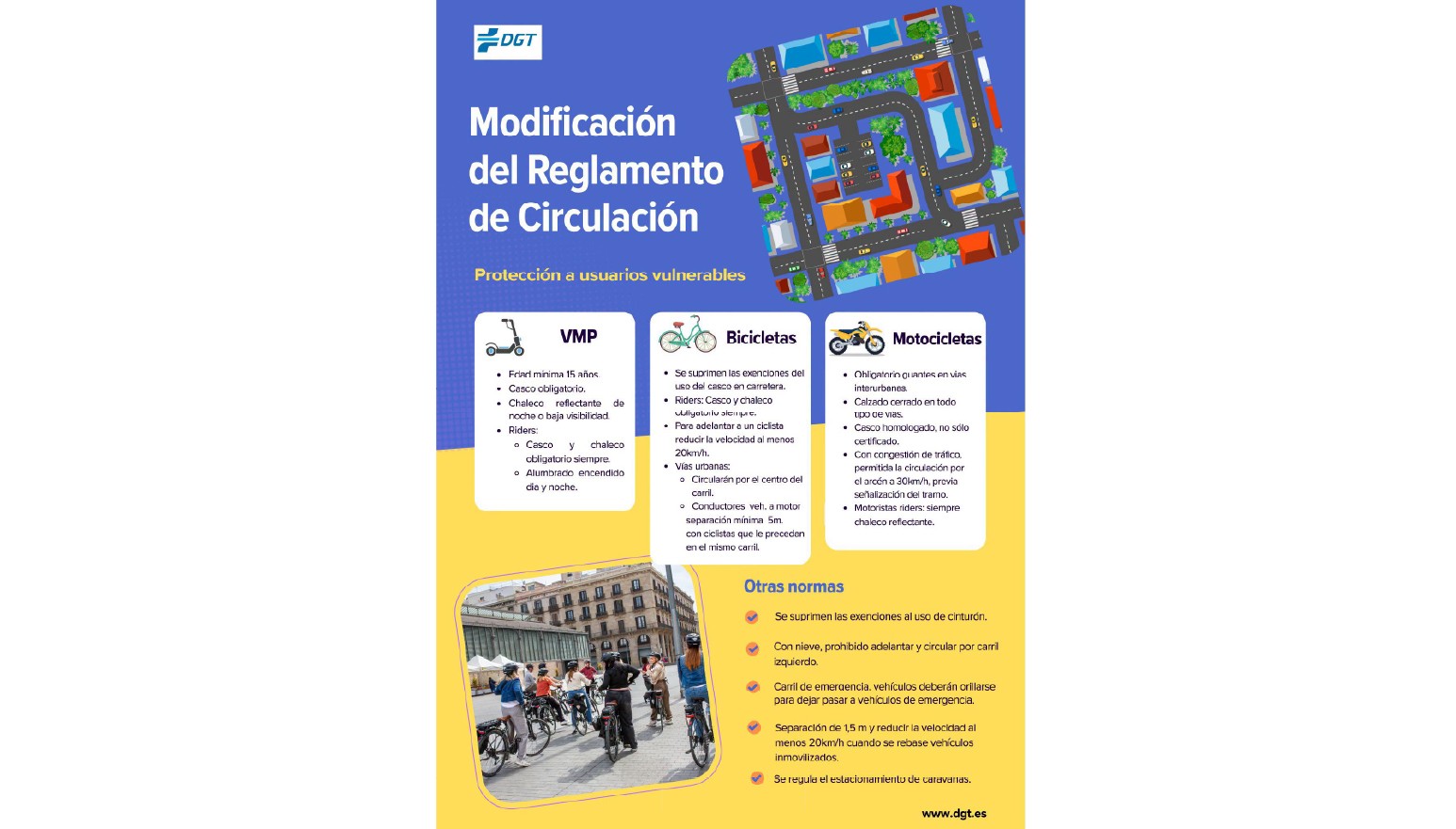 EL AYUNTAMIENTO INFORMA SOBRE LAS NUEVAS NORMAS DE CIRCULACIÓN PARA REFORZAR LA SEGURIDAD VIAL