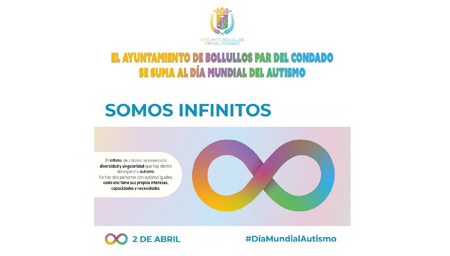 EL AYUNTAMIENTO SE SUMA AL DÍA MUNDIAL DE CONCIENCIACIÓN SOBRE EL AUTISMO