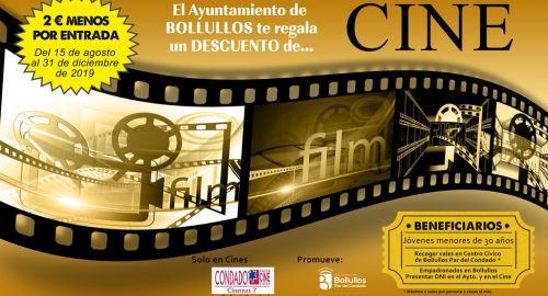 JUVENTUD Y CULTURA GESTIONA UN DESCUENTO DE 2 EUROS PARA IR AL CINE