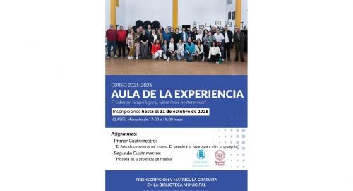 ABIERTO EL PLAZO DE INSCRIPCIÓN PARA EL AULA DE LA EXPERIENCIA 2025-2026