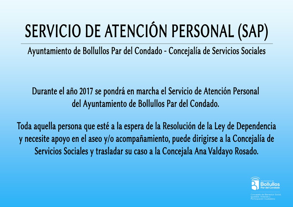 SERVICIO DE ATENCIÓN PERSONAL (SAP)