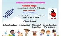 APERTURA DEL PLAZO DE MATRICULACIÓN EN LA ESCUELA INFANTIL CÁNDIDA MAYA. CURSO 2025-2026