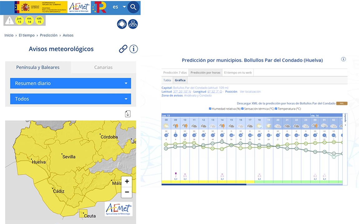 ALERTA AMARILLA EN EL CONDADO POR METEOROLOGÍA ADVERSA - Jueves 13 marzo 2025