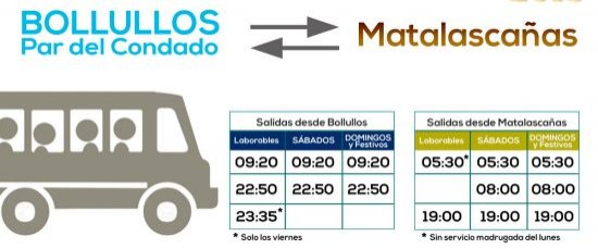HORARIOS AUTOBUSES DESTINO MATALASCAÑAS – VERANO 2018