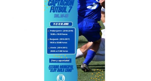 JORNADAS DE CAPTACIÓN PARA FÚTBOL 7 – TEMPORADA 2025/2026
